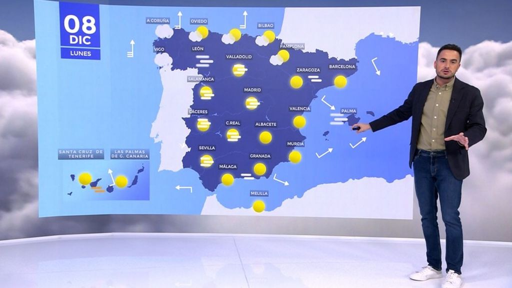 La estabilidad predominará en casi toda España, con Baleares en alerta por niebla y Galicia por viento y oleaje
