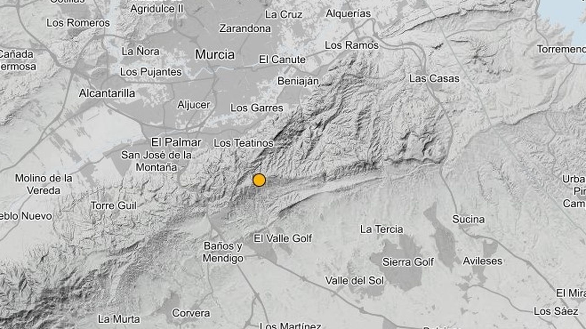 Murcia registra un terremoto de 2,6 grados de magnitud con epicentro en Algezares