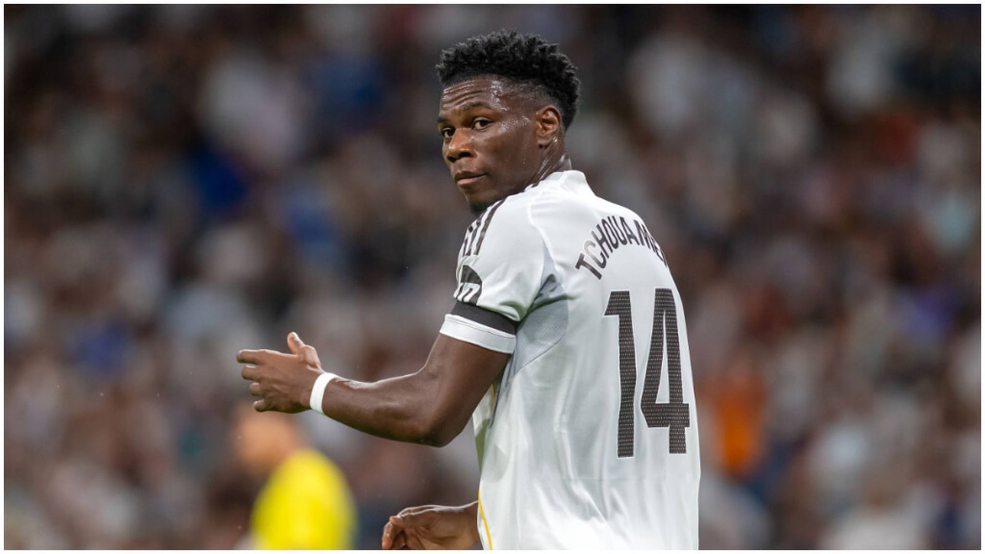 Aurelien Tchouameni, durante el Real Madrid - Villareal.