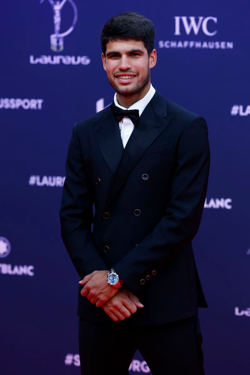 Carlos Alcaraz, durante los premios Laureus del deporte