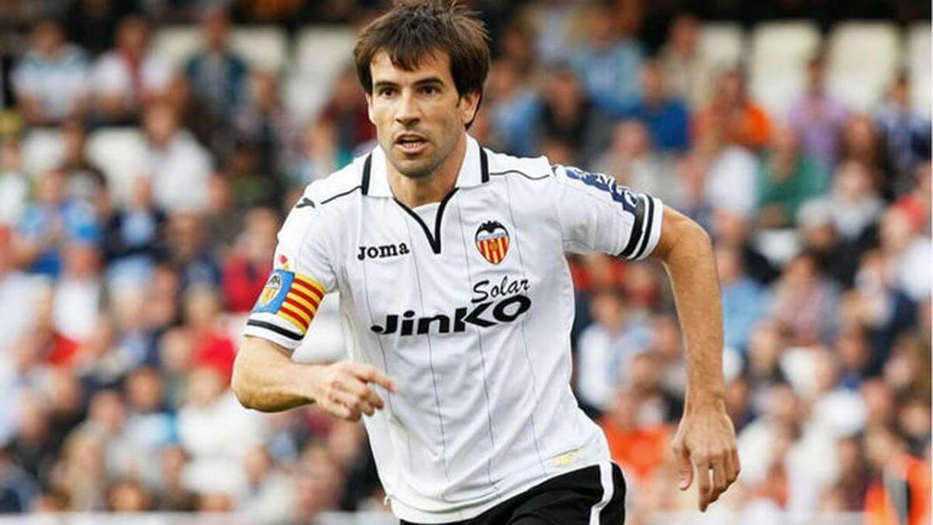 David Albelda con el Valencia CF