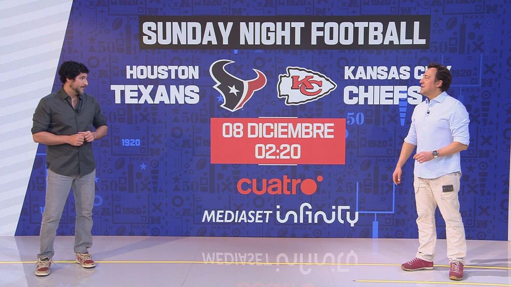 Houston Texans - Kansas City Chiefs NFL: horario y dónde ver gratis el partido en TV y online