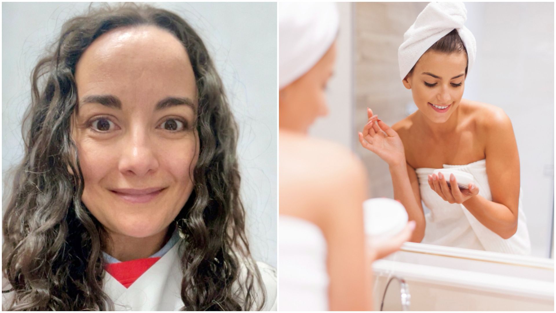 La farmacéutica Gema Palacios y una mujer aplicándose crema La farmacéutica Gema Palacios y una mujer aplicándose crema