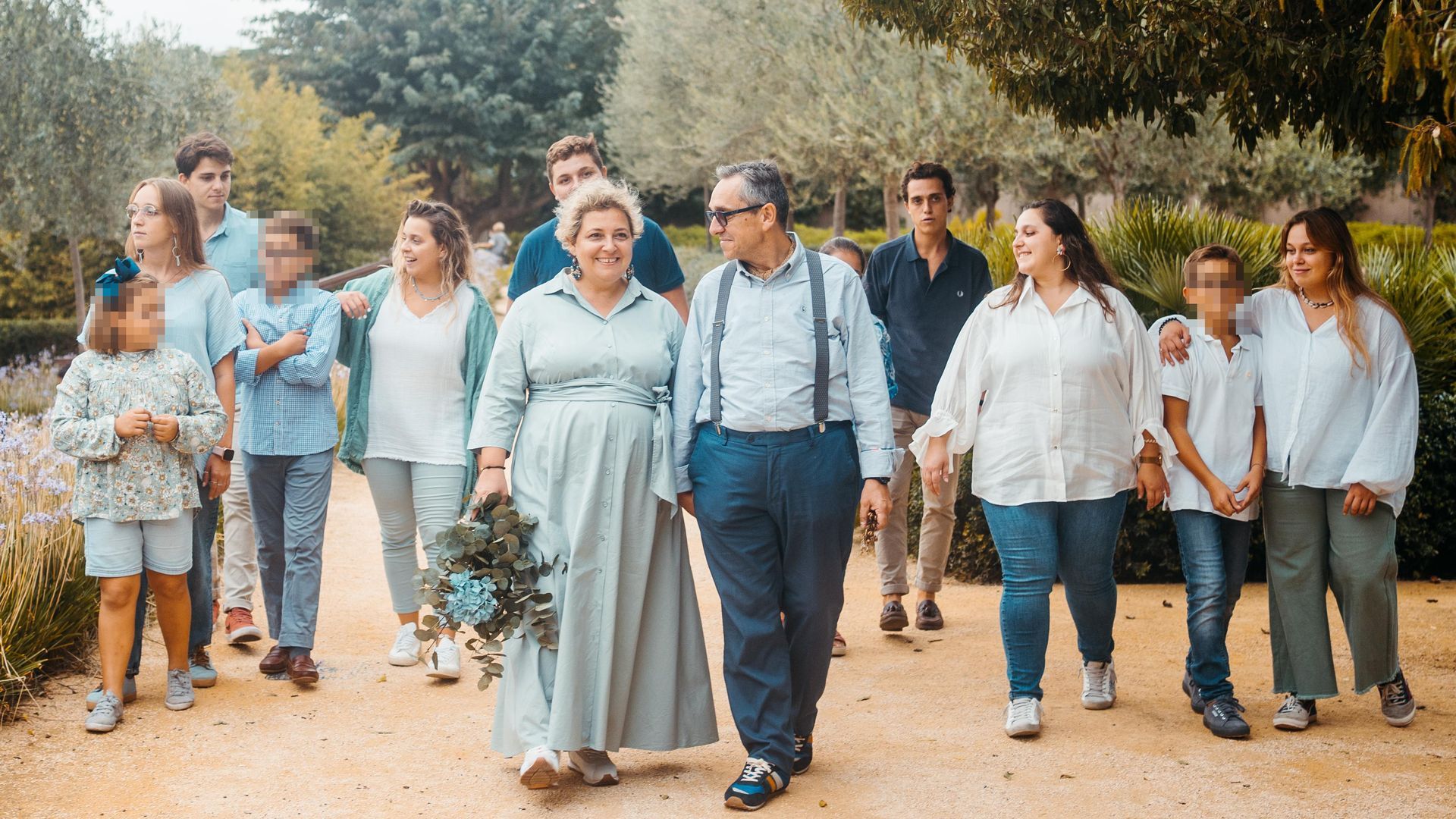 Lourdes Álvarez y su familia