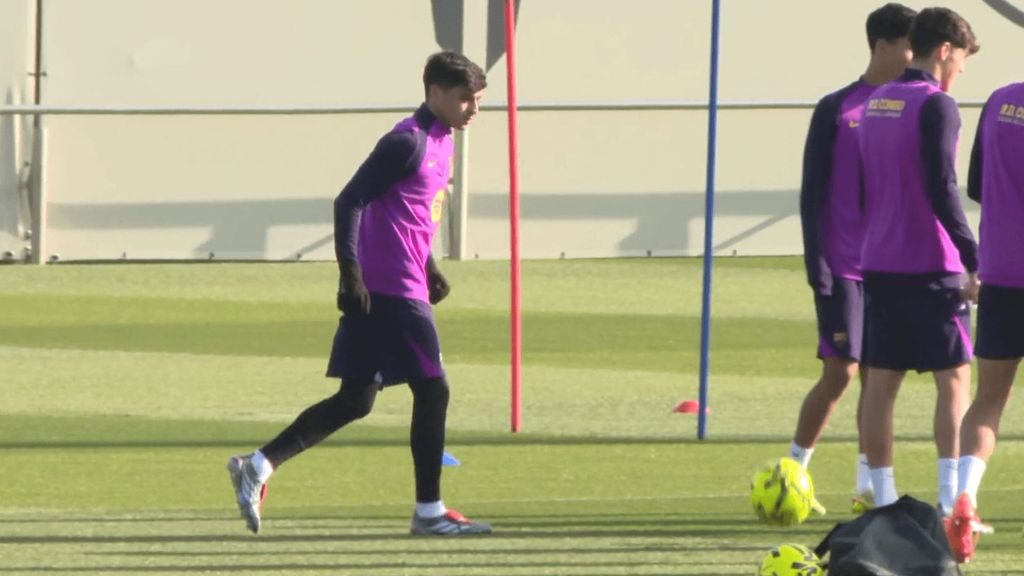 Entrenamiento del Barça: con Pedri y sin Araujo