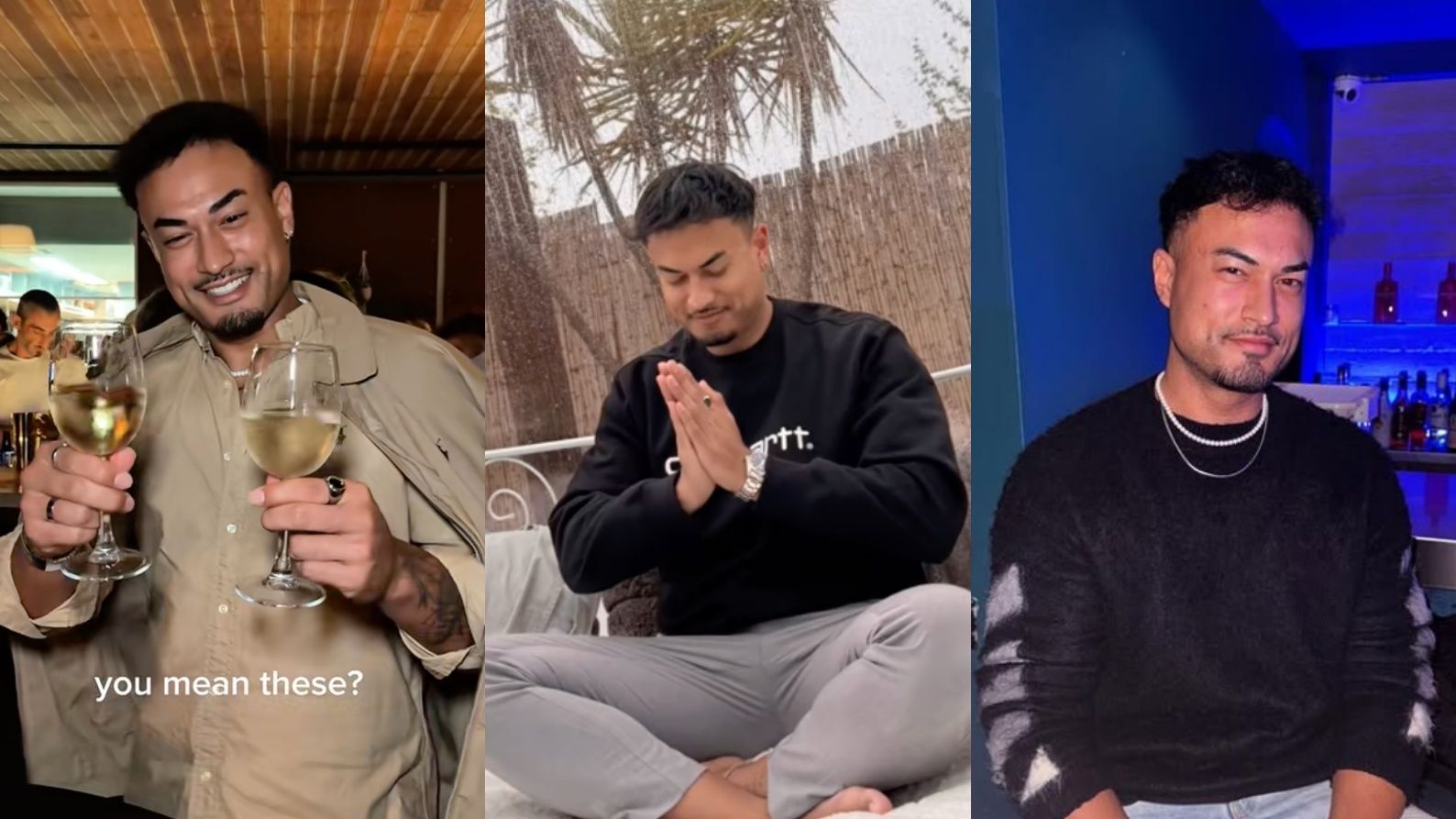 Tres momentos de la vida de Eros Vidal durante el último año