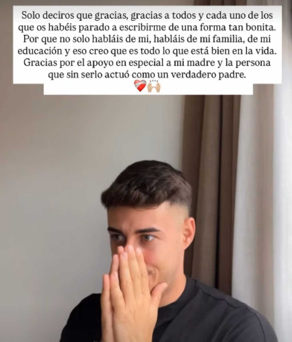 Borja, emocionado, agradece los comentarios cariñosos