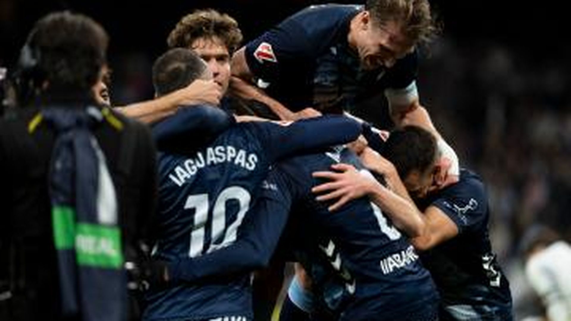 Celebración del gol de Swedberg al Real Madrid Celebración del gol de Swedberg al Real Madrid