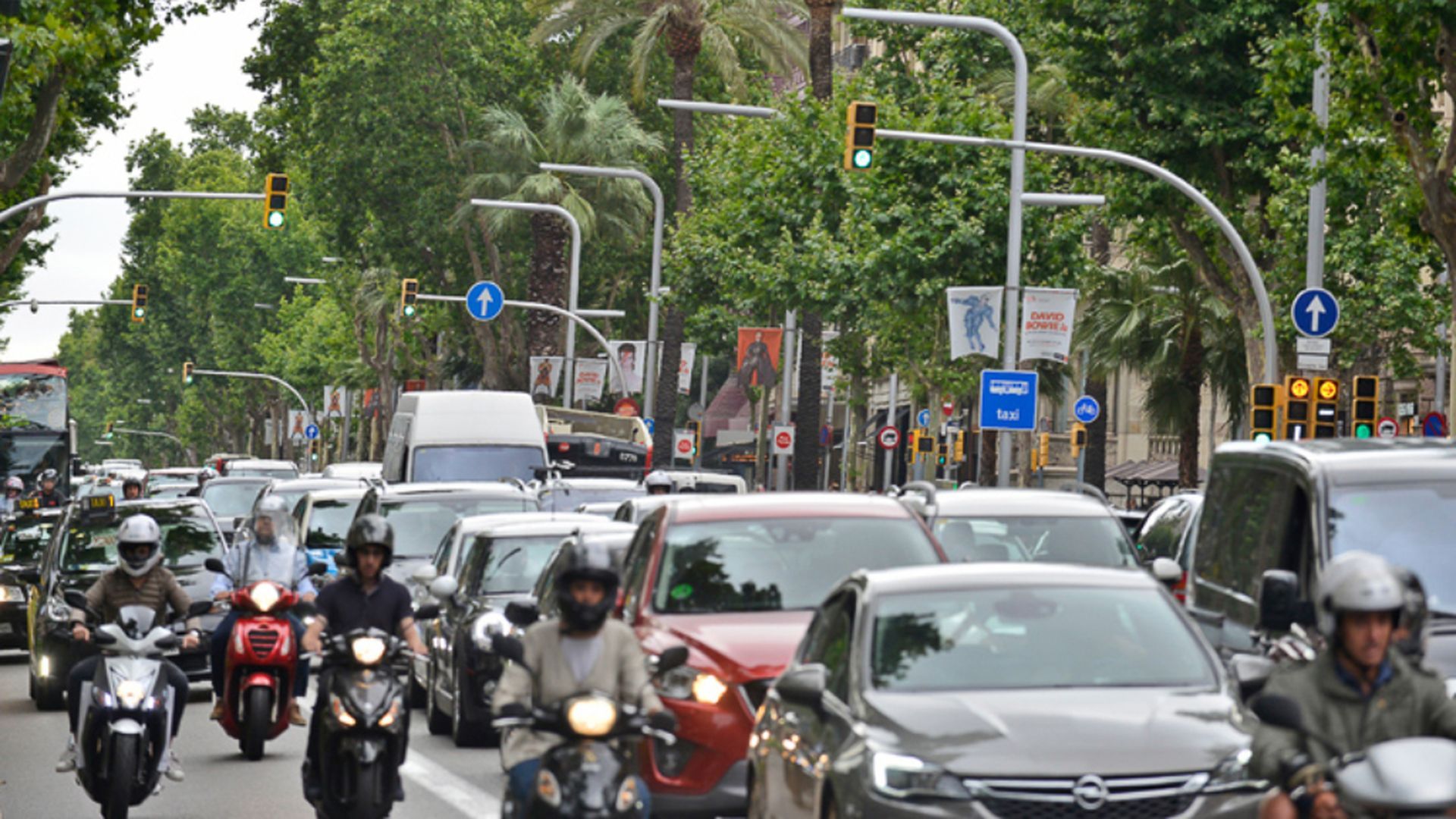Un atasco en Barcelona 