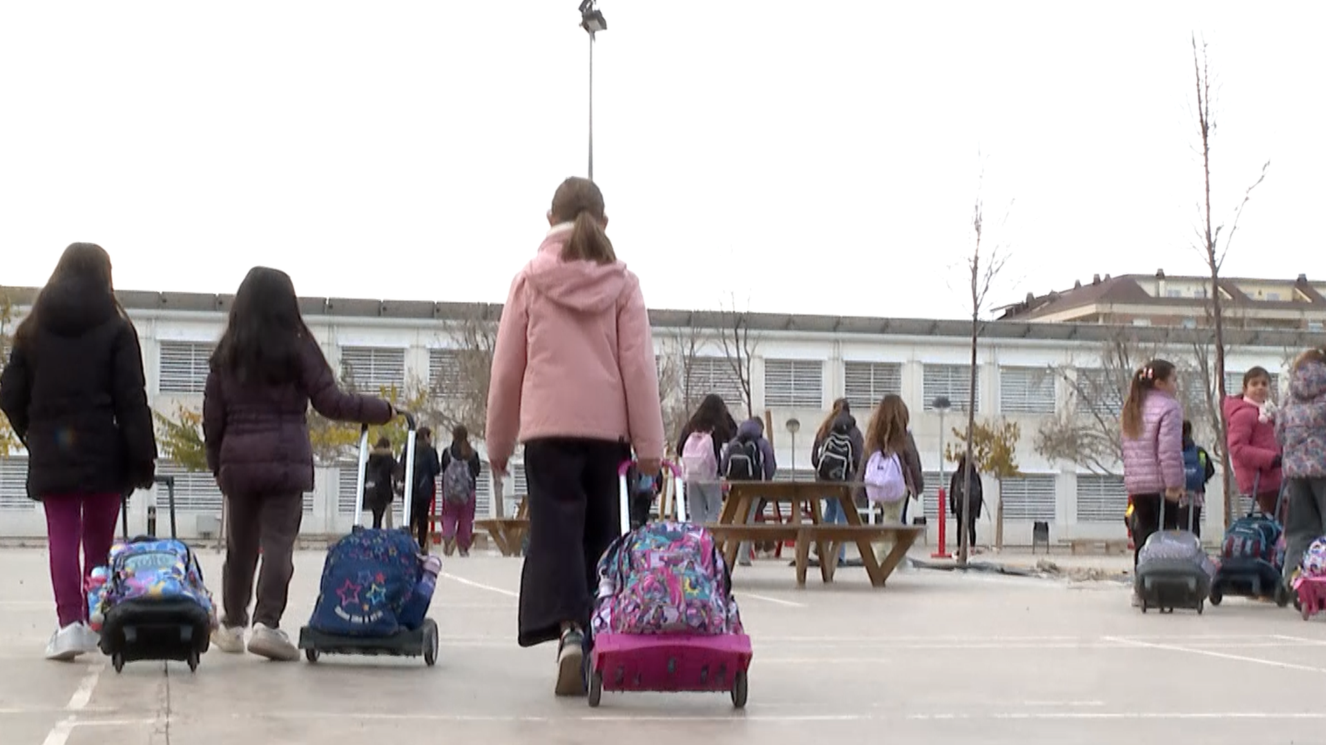 Llegada a clase de los alumnos