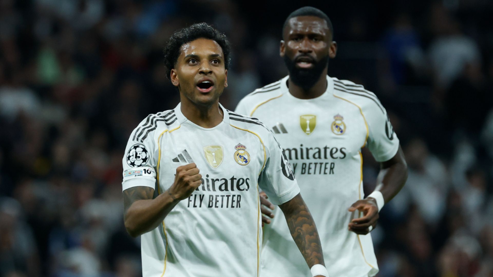 Rodrygo tras marcar gol al Manchester City