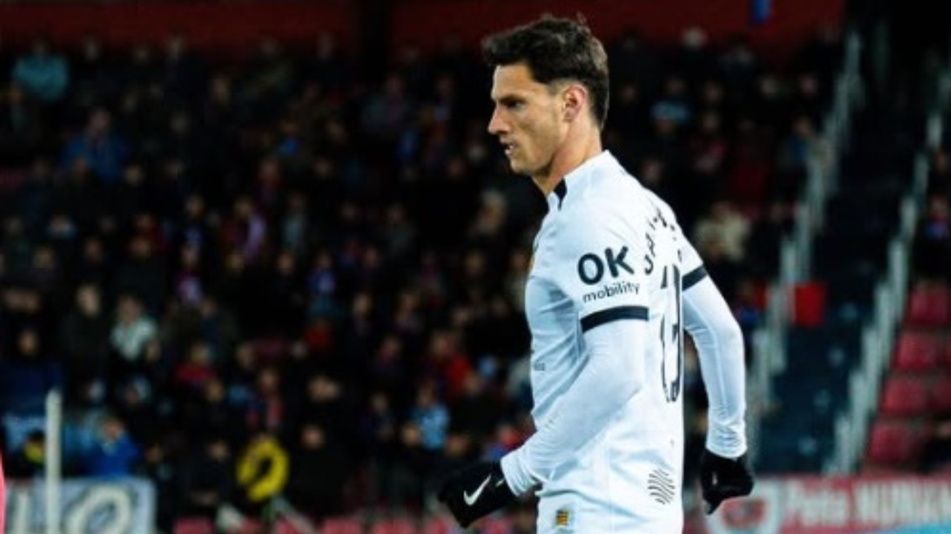Javi Llabrés, durante un partido con el Mallorca.