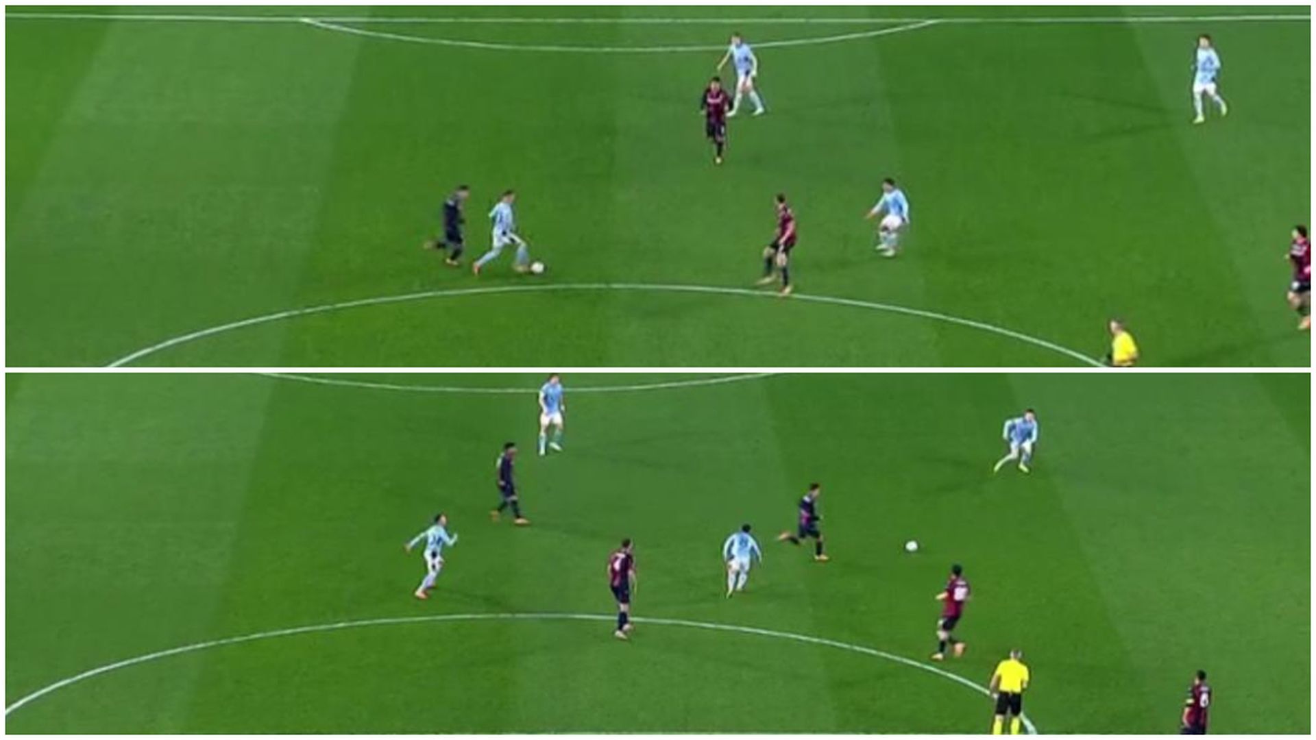 La périda de Iago Aspas previa al 1-2