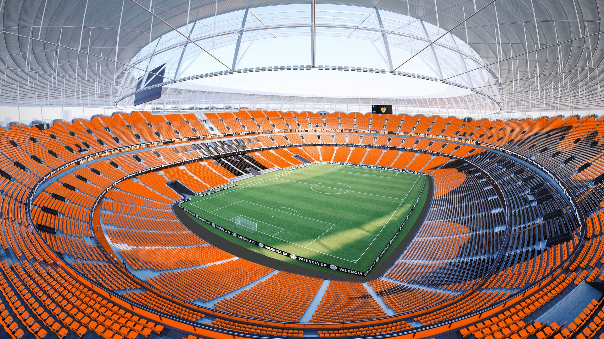 Las gradas del Nou Mestalla Las gradas del Nou Mestalla