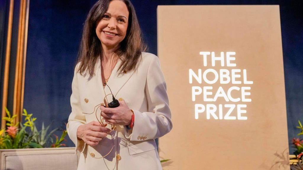 María Corina Machado llega a Oslo, Noruega