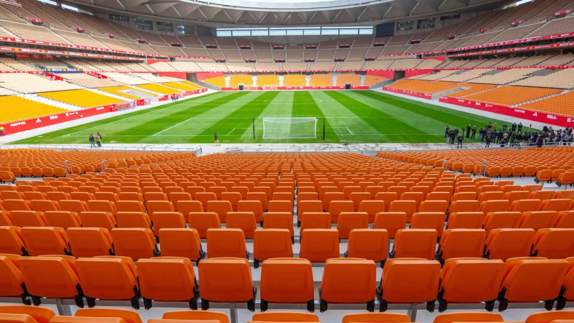 Modelo de asientos parecido al Nou Mestalla ubicados en La Cartuja