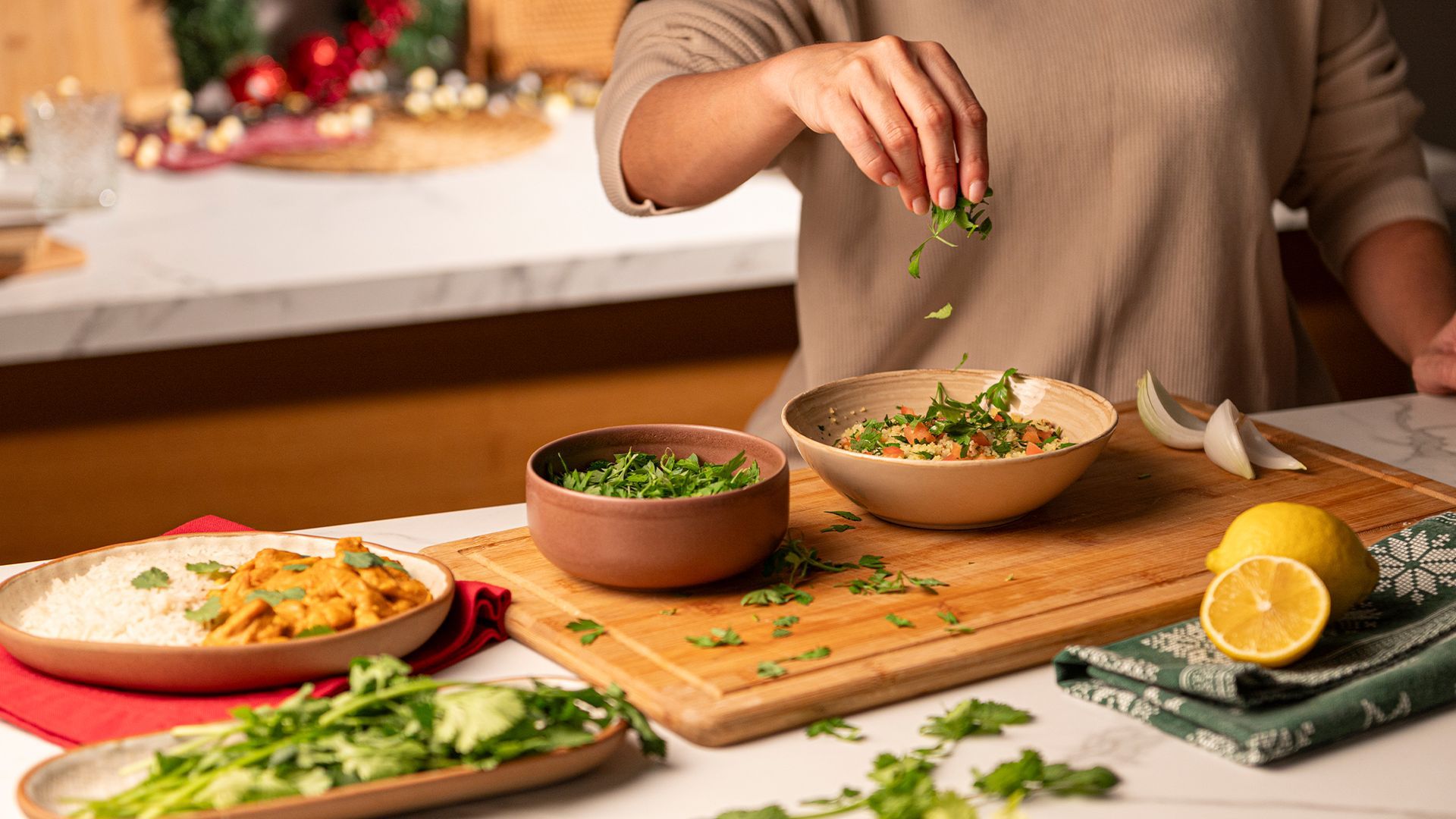 Receta con cilantro y perejil