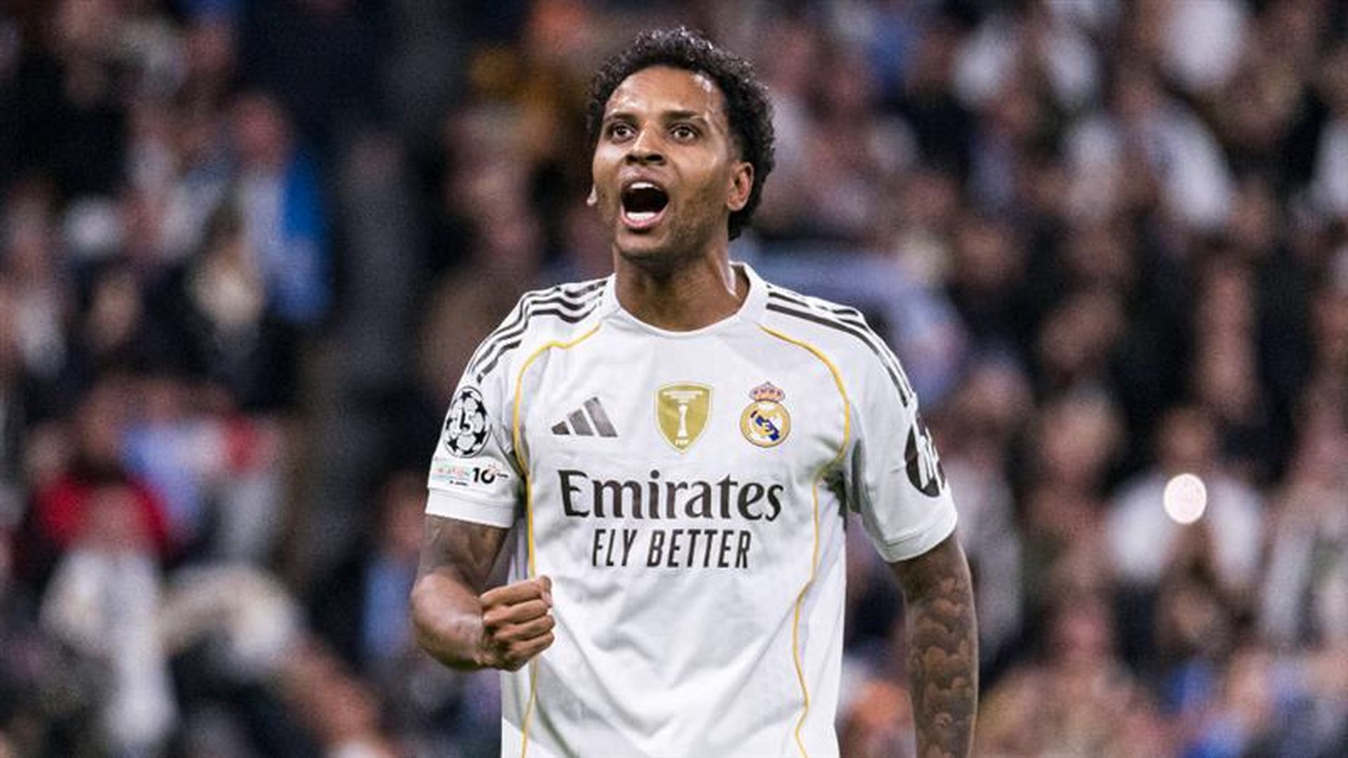 Rodrygo celebra un gol ante el Manchester City Rodrygo celebra un gol ante el Manchester City