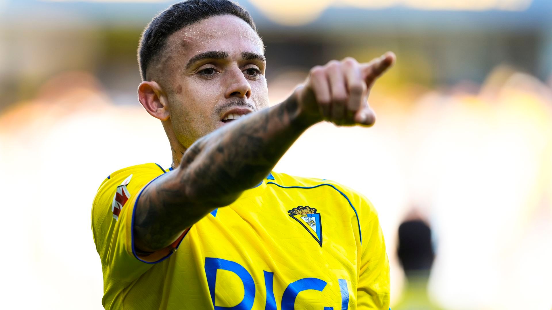 Roger Martí con el Cádiz CF