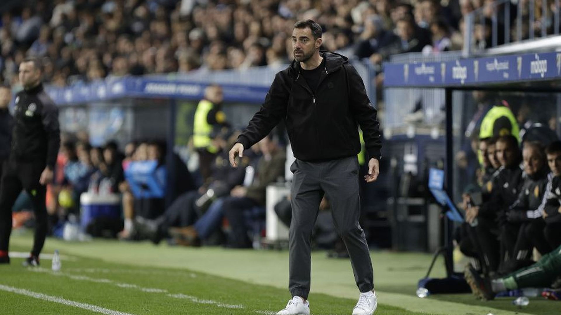Rubén Sellés, durante el Málaga - Real Zaragoza.