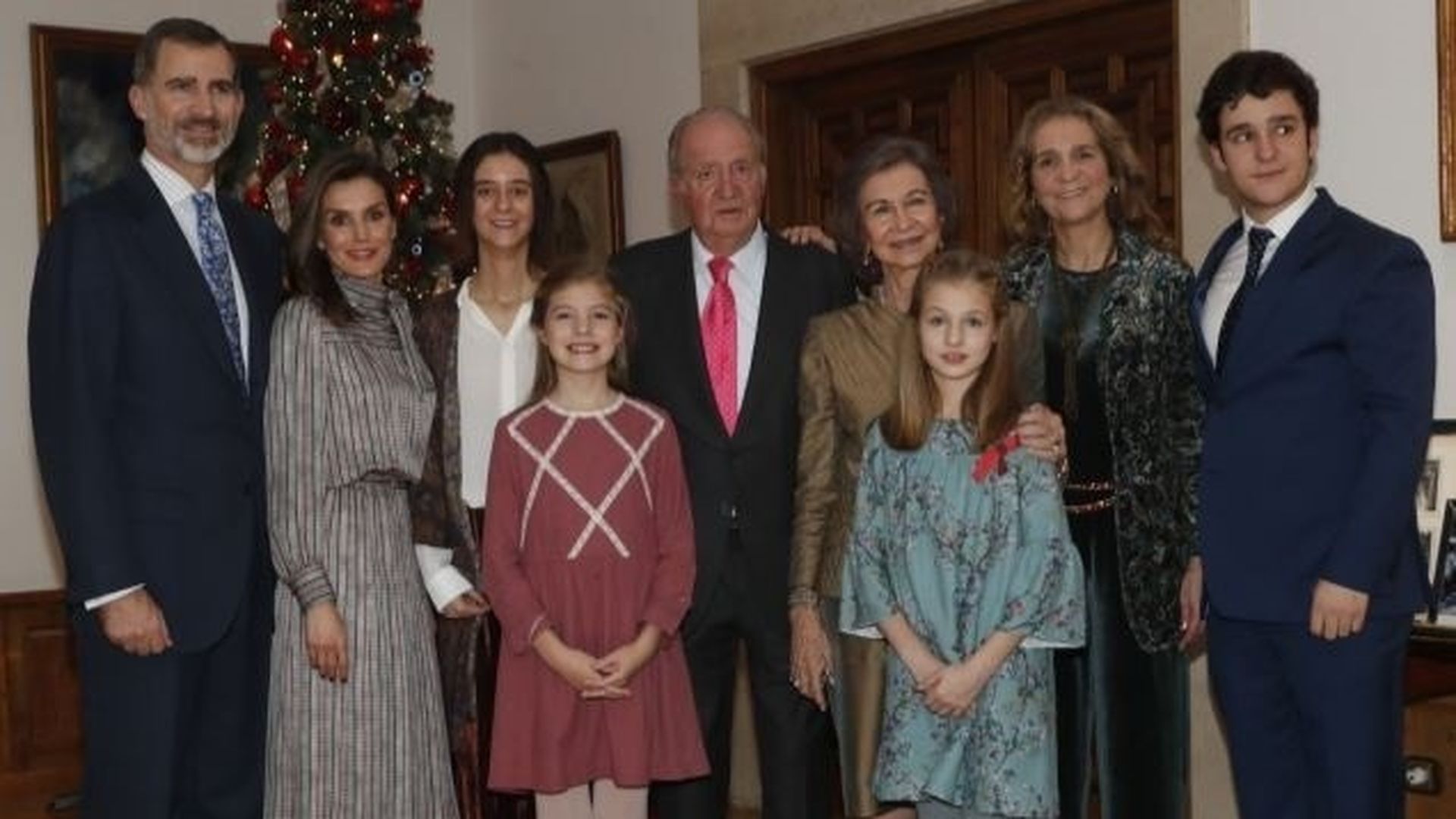 Última fotografía familiar en Navidad a causa del 80 cumpleaños del rey emérito Juan Carlos en Zarzuela