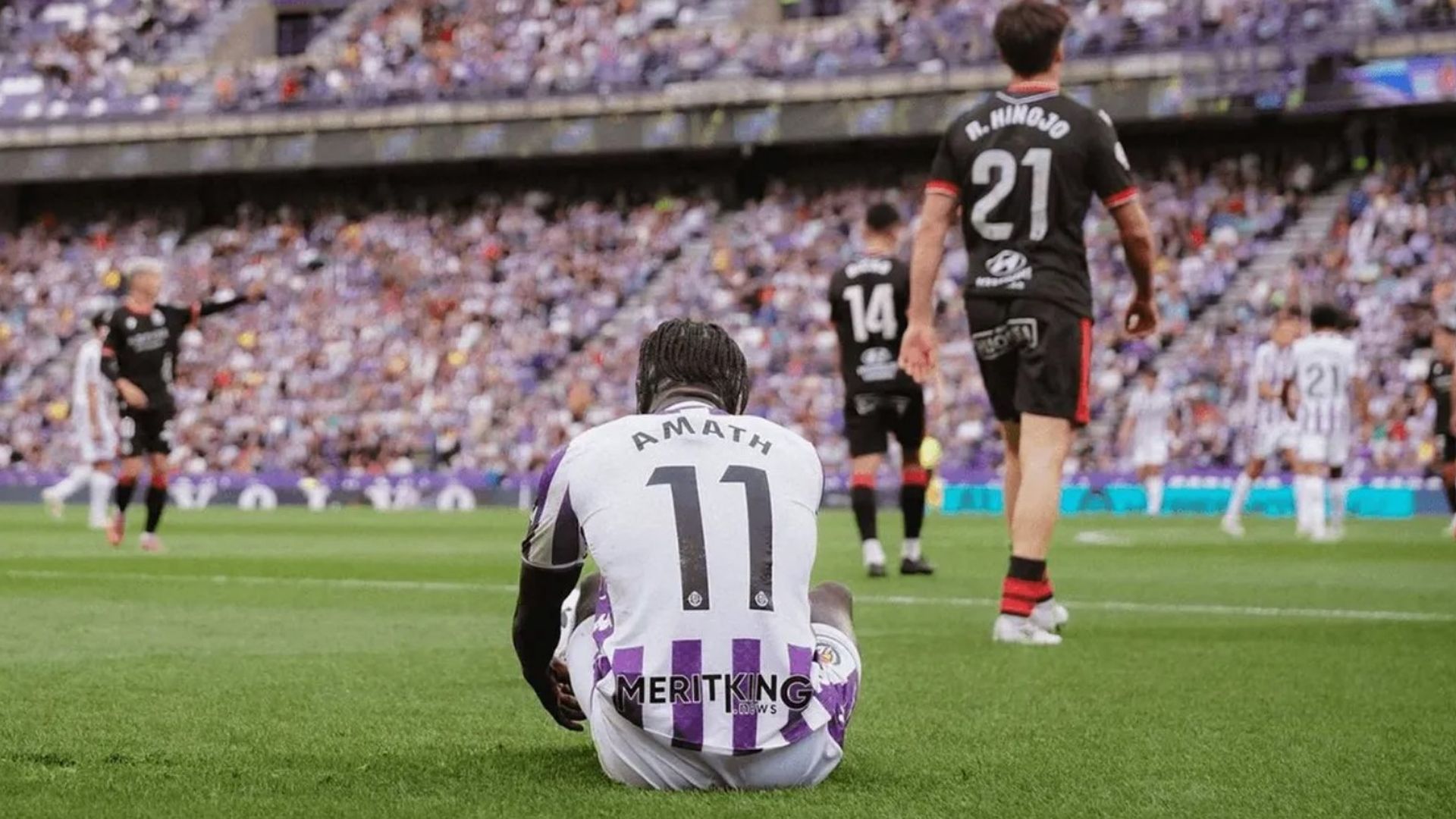 Amath Ndiaye, durante un partido del Real Valladolid