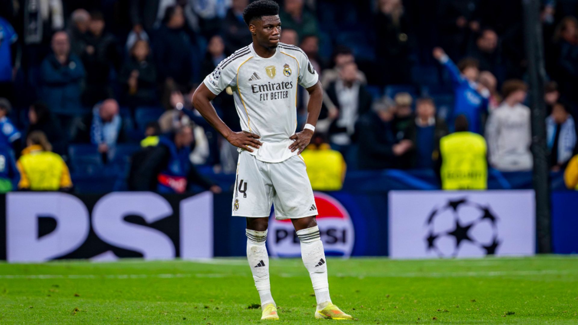 Aurelién Tchouaméni, durante el Real Madrid - Manchester City