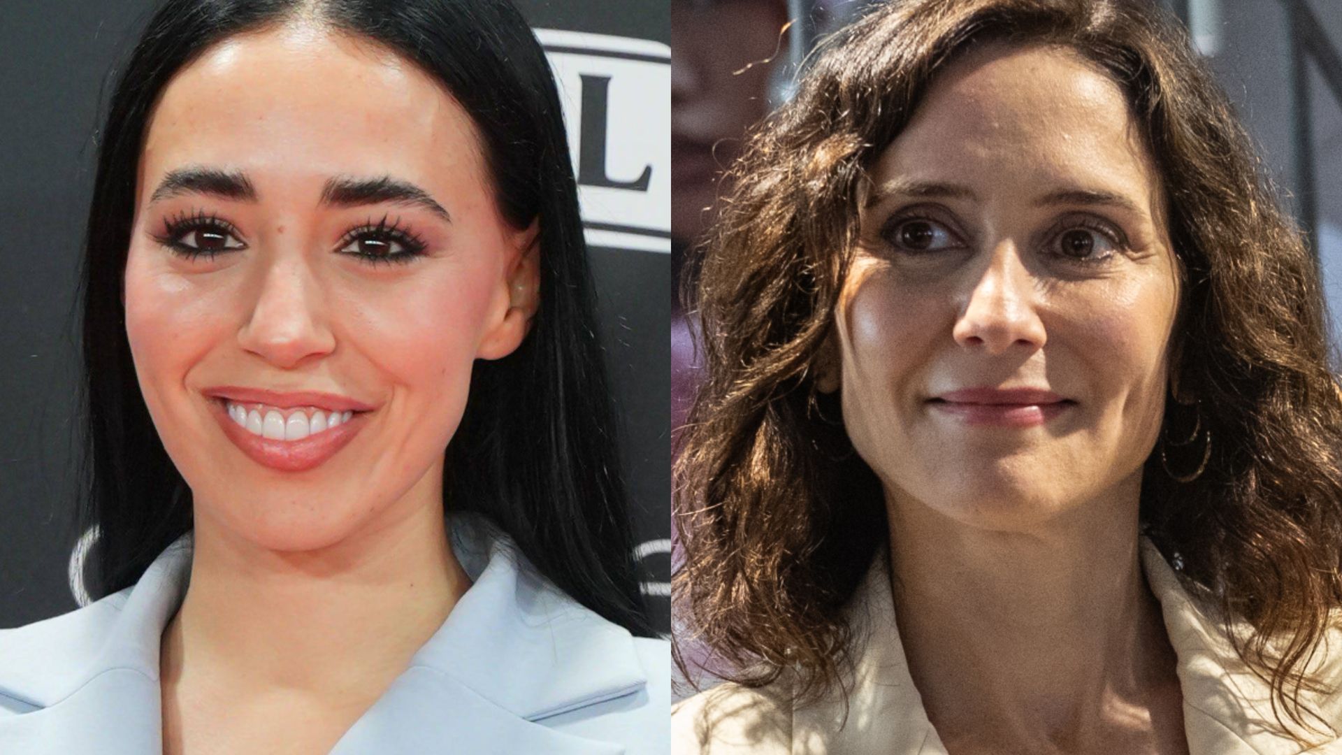 Carla Flila e Isabel Díaz Ayuso, en un montaje de fotos