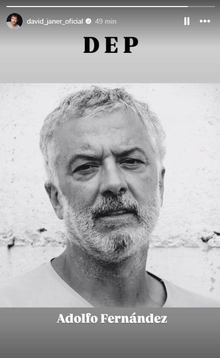 David Janer lamenta la muerte de Adolfo Fernández