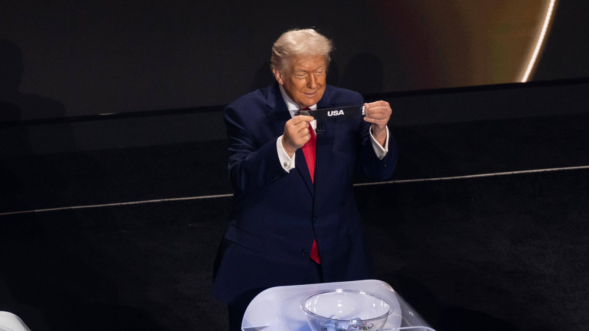 Donald Trump en el sorteo del Mundial 2026