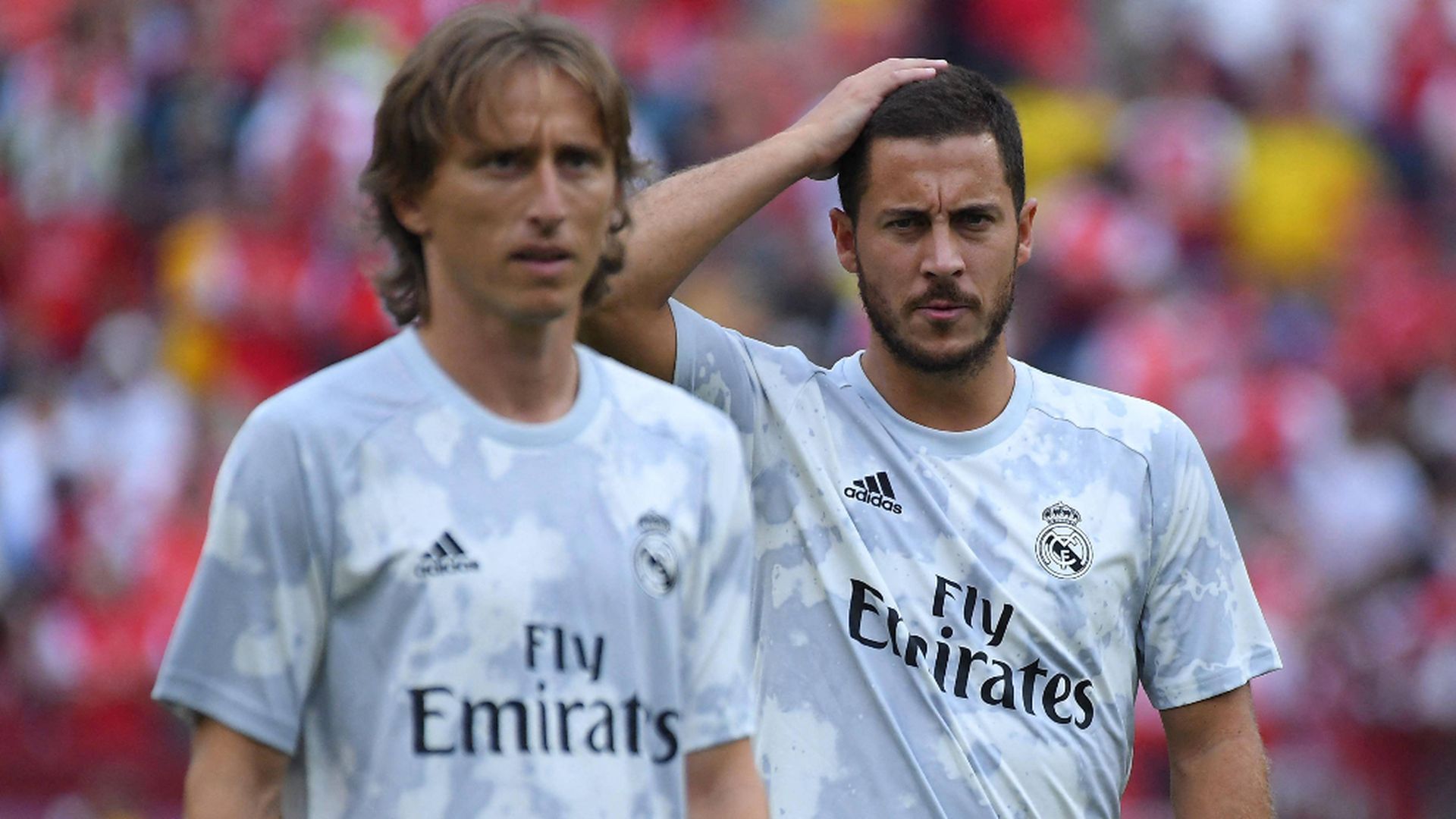 Eden Hazard y Luka Modric, durante la etapa que compartieron vestuario en el Real Madrid Eden Hazard y Luka Modric, durante la etapa que compartieron vestuario en el Real Madrid