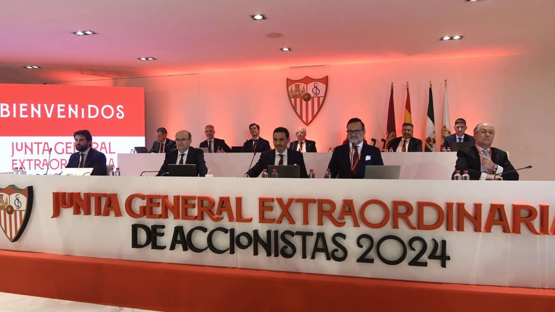 Imagen de la Junta de Accionistas del Sevilla 2024. Imagen de la Junta de Accionistas del Sevilla 2024.