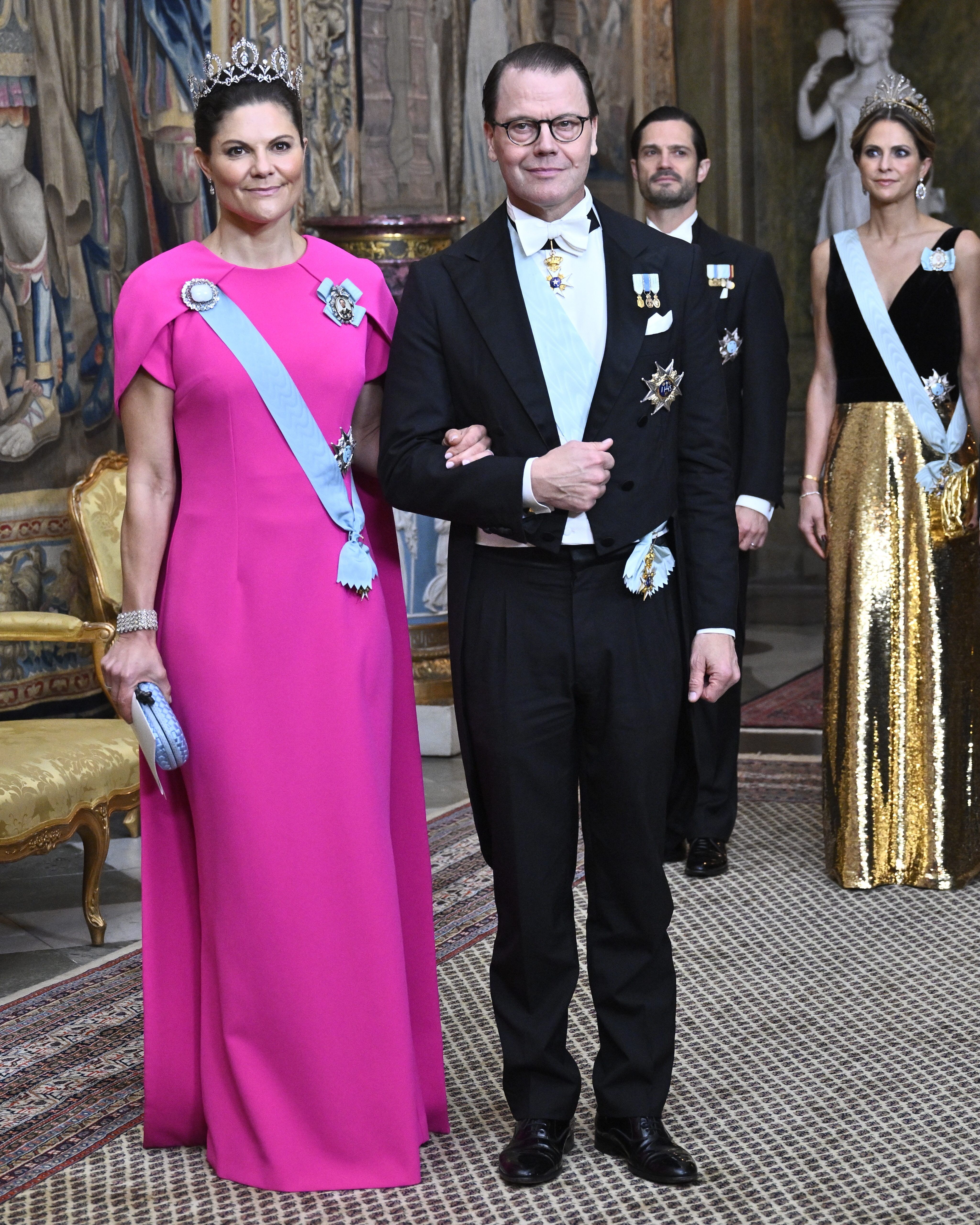 Victoria de Suecia, acompañada de su marido