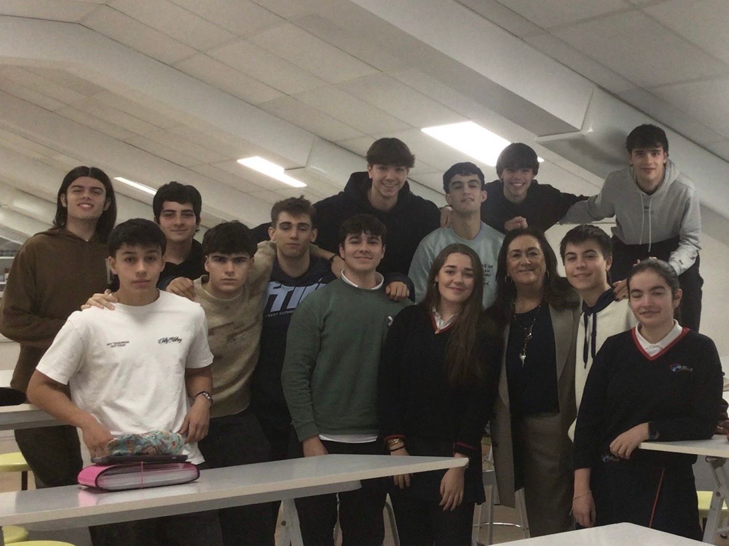 María José con sus alumnos
