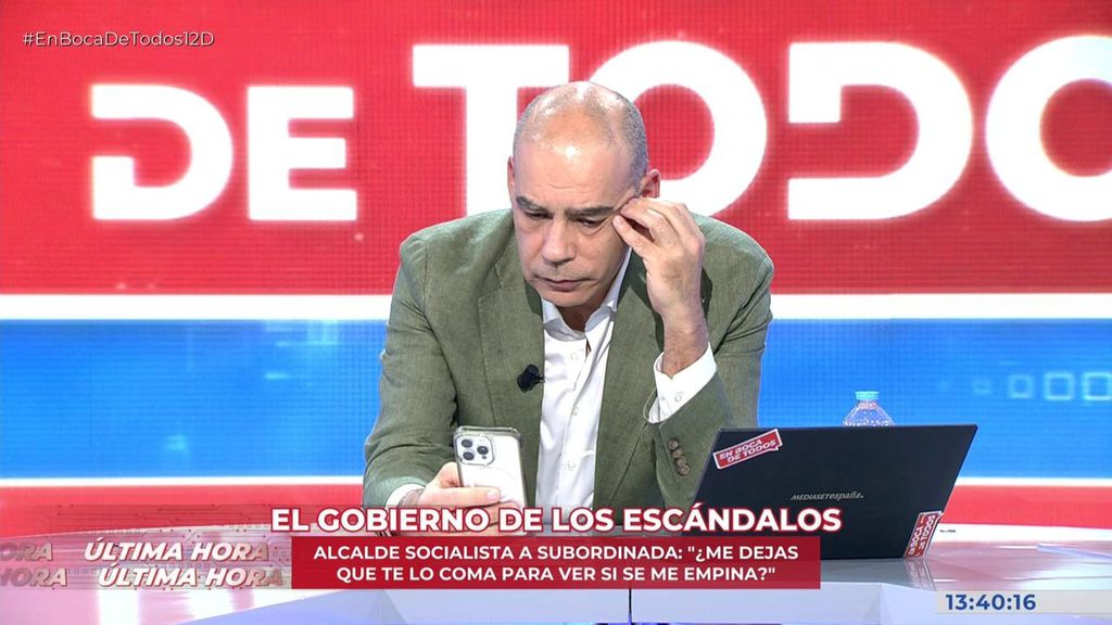 Nacho Abad, asqueado con los mensajes que un alcalde socialista de Córdoba enviaba a su subordinada: "Esto es acoso sexual"