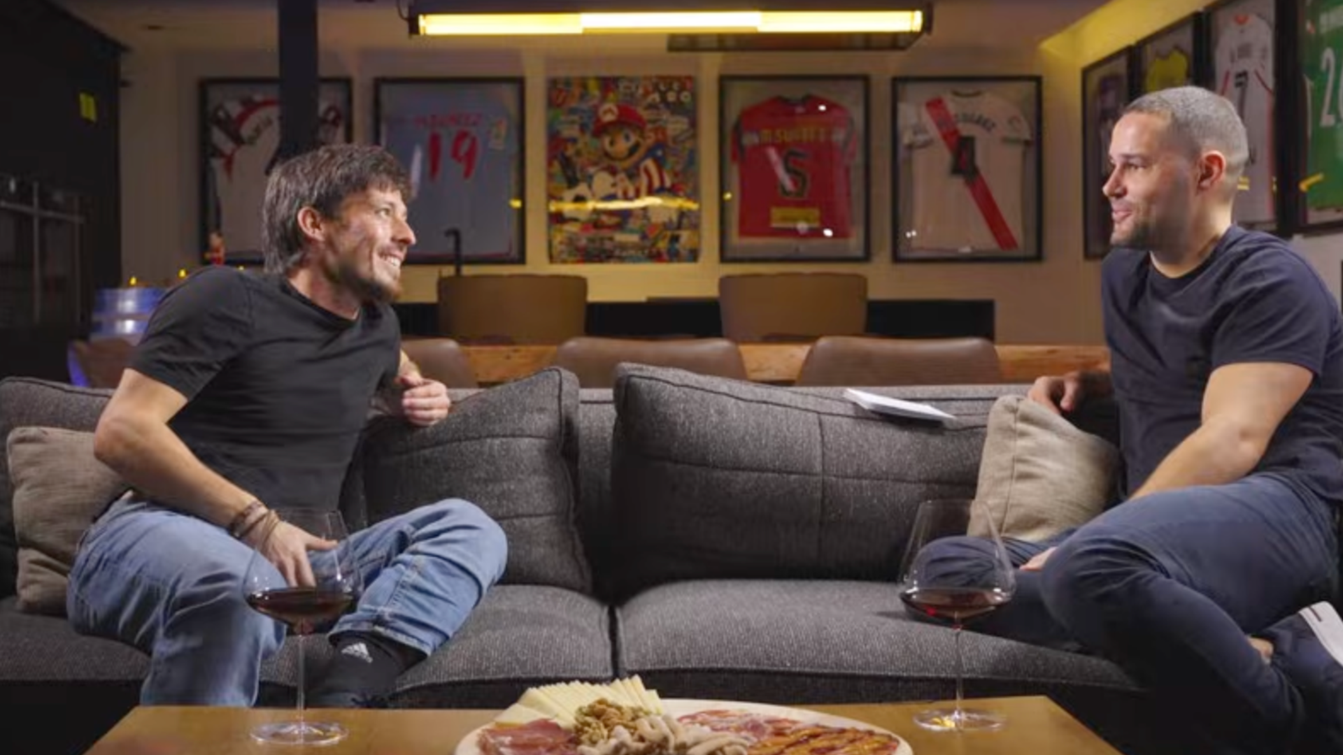 David Silva con Mario Suárez