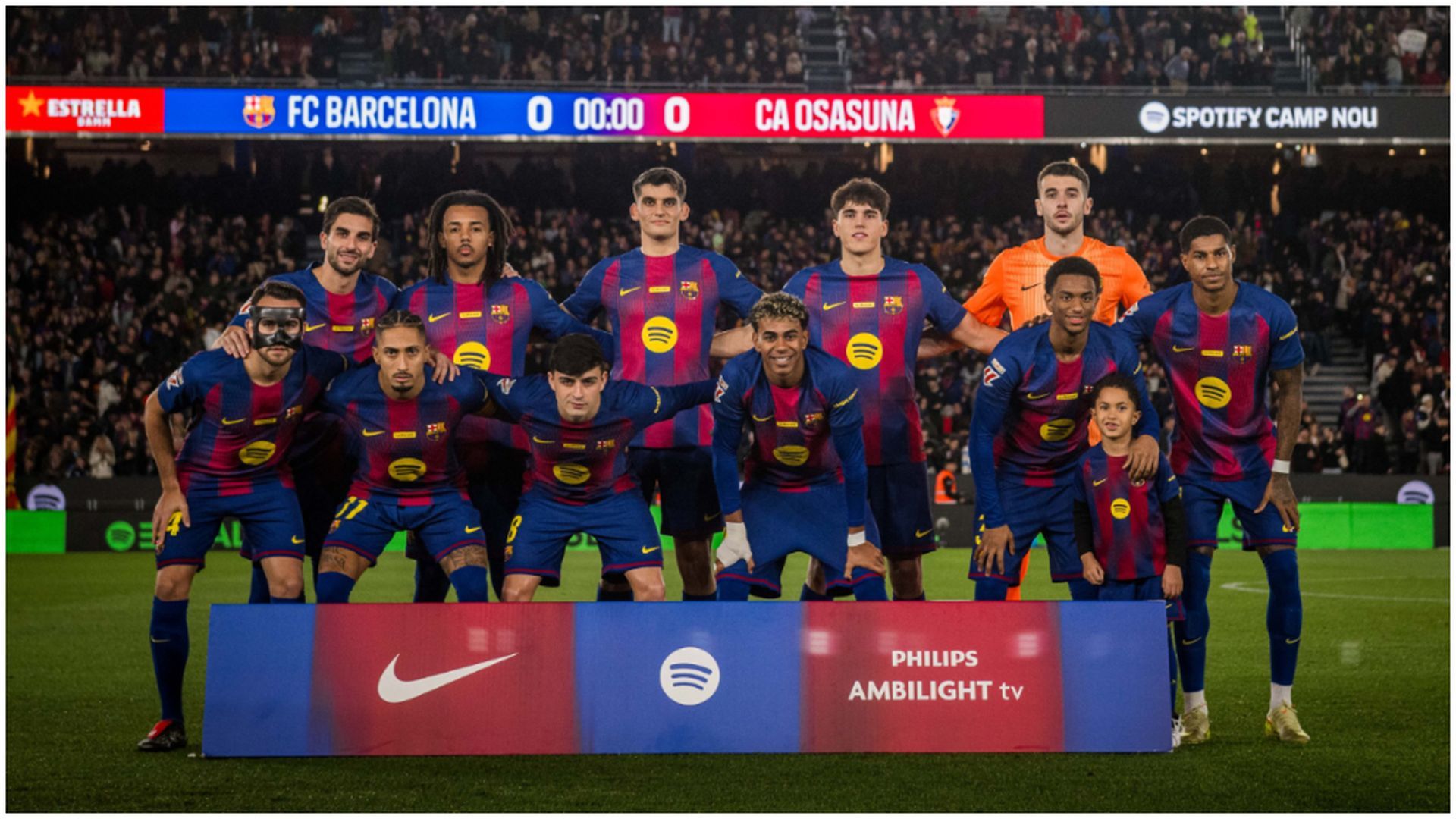 EL once titular del Barcelona ante el Osasuna
