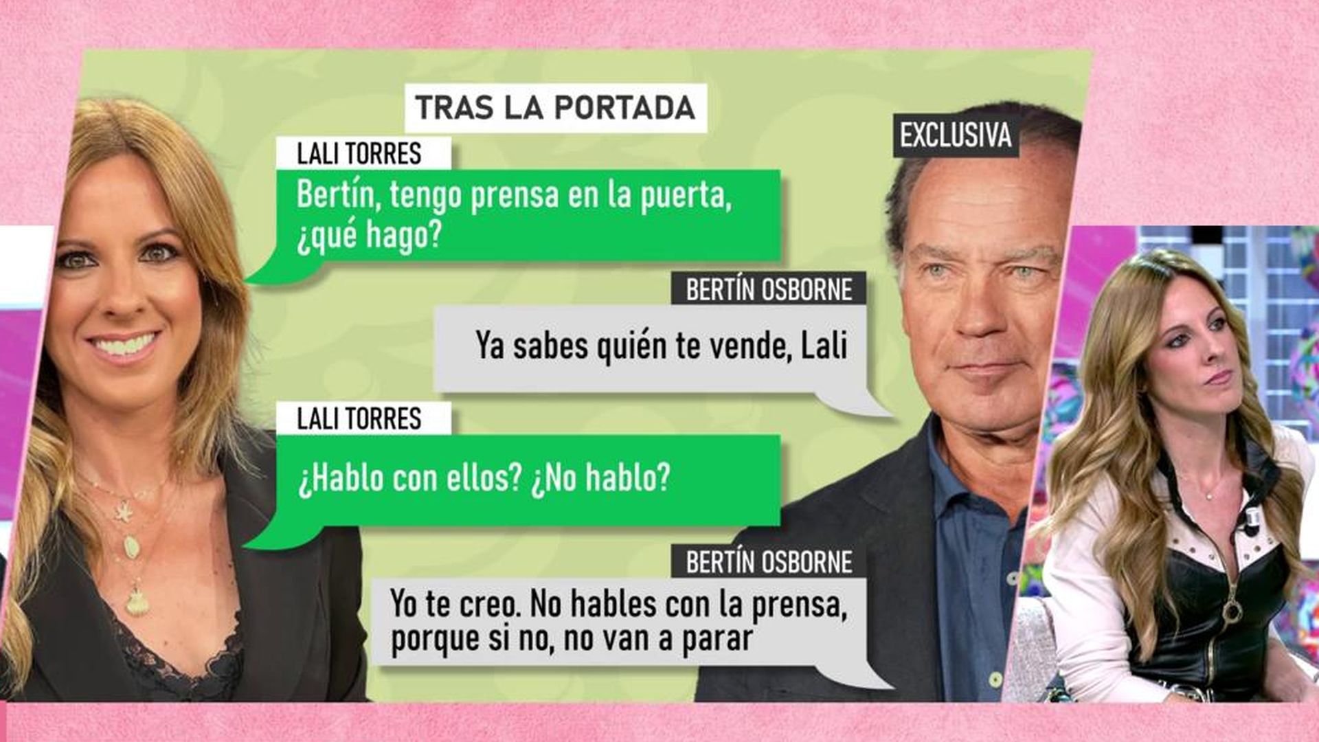 La conversación de Lali Torres y Bertín Osborne tras el revuelo de la foto