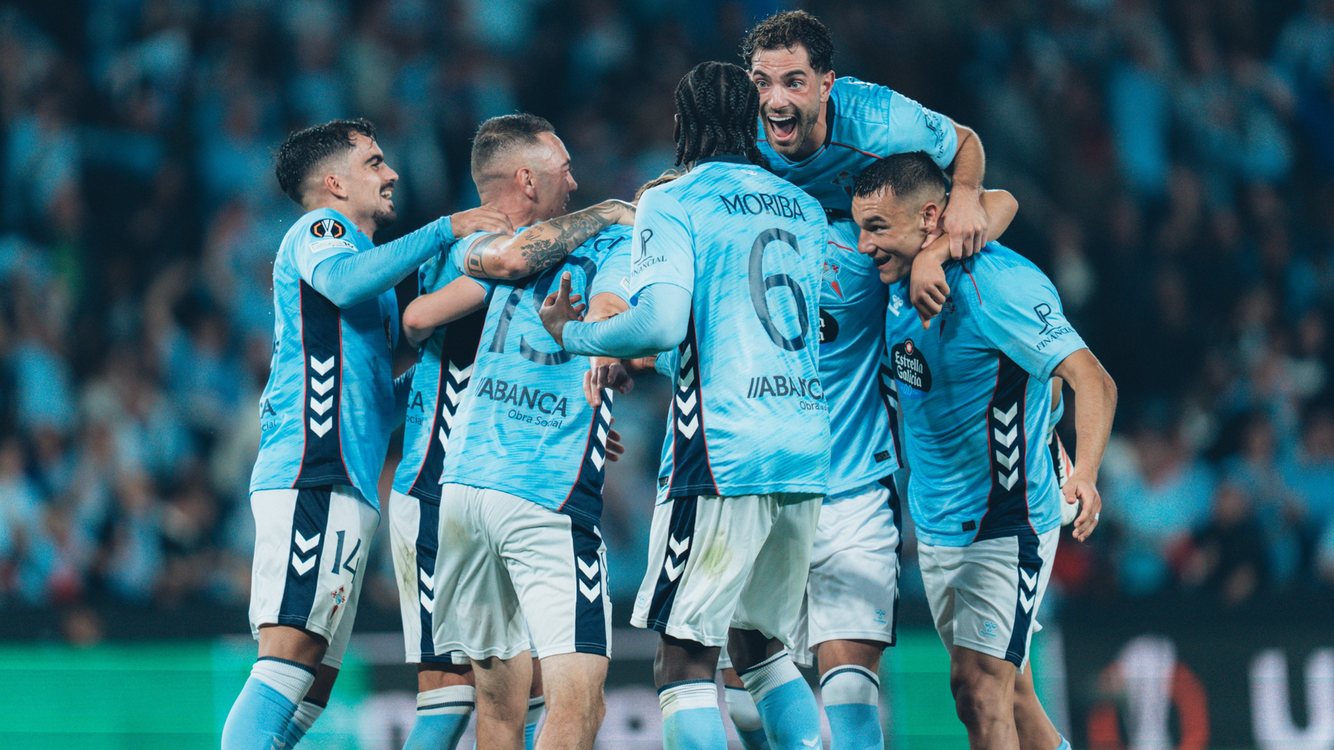 Los jugadores del Celta celebran un gol en Balaídos Los jugadores del Celta celebran un gol en Balaídos