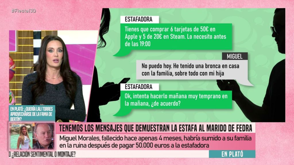 Exclusiva | Los mensajes que demuestran la estafa a Miguel Morales, marido de Freda Lorente