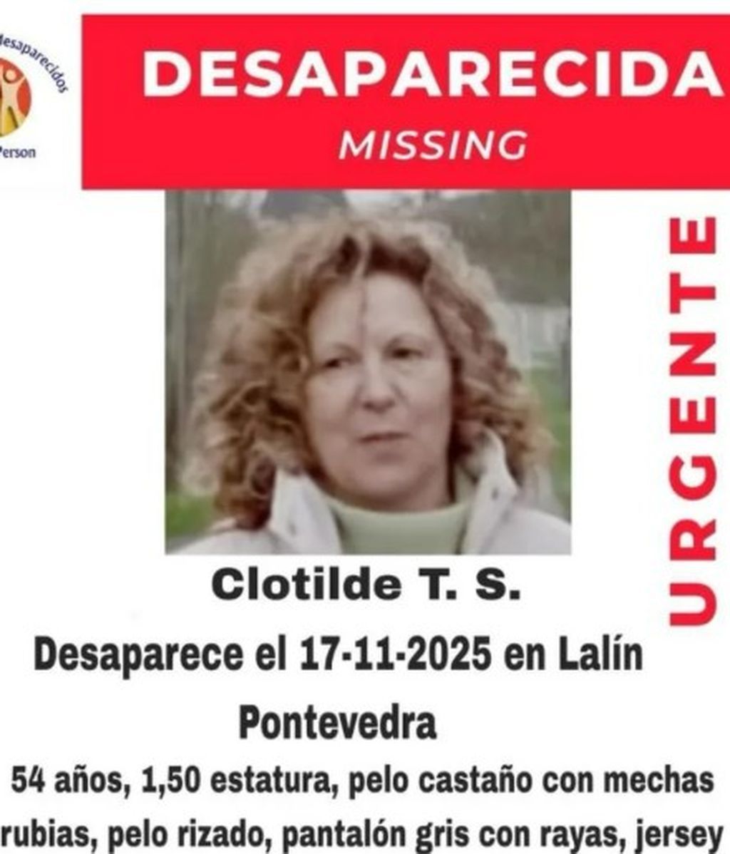 Clotilde Teixeira, la mujer de 53 años de edad desaparecida en Lalín