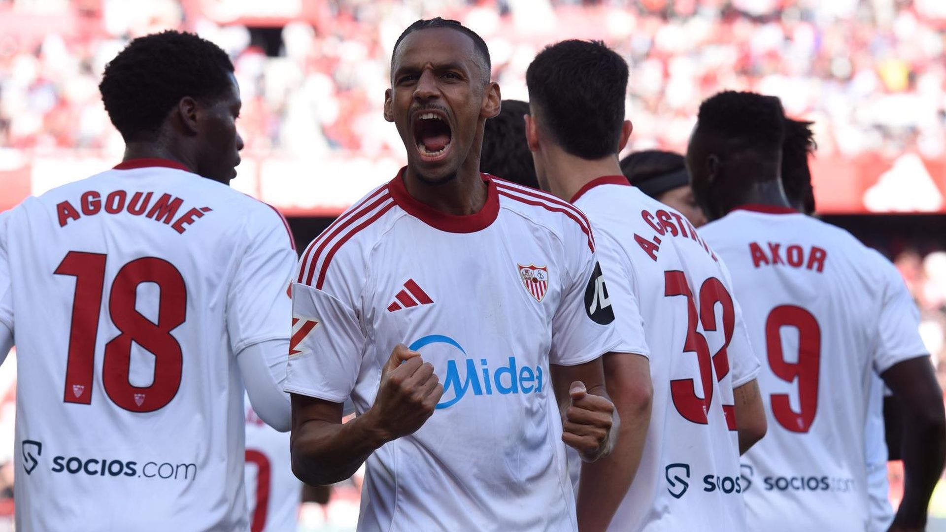 Djibril Sow celebra su gol al Oviedo Djibril Sow celebra su gol al Oviedo