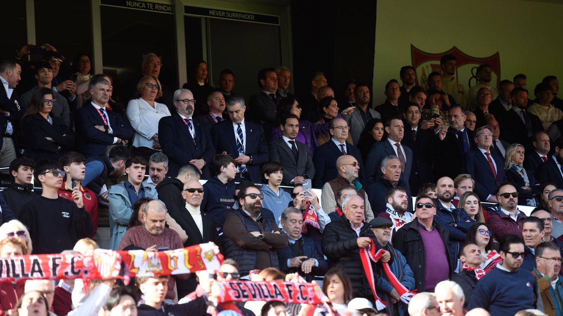 El palco del Sánchez-Pizjuán, en el Sevilla-Real Oviedo de la jornada 16