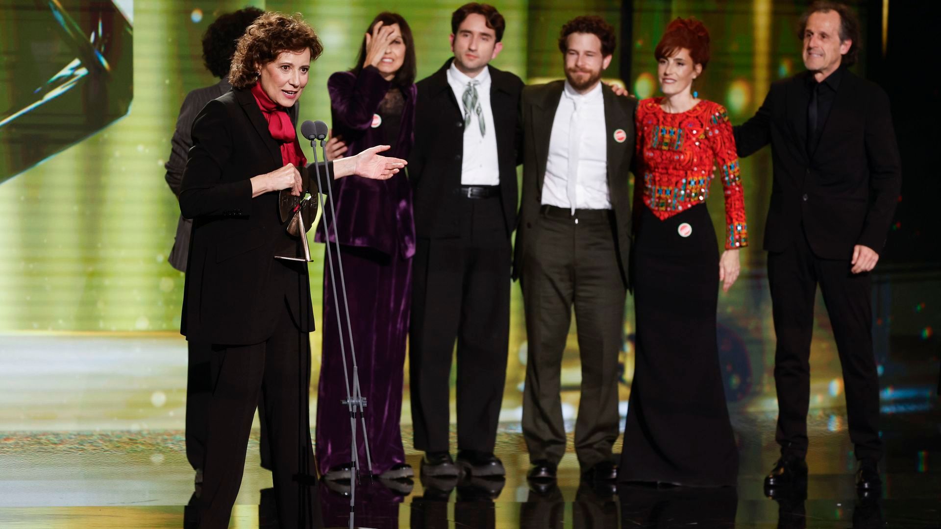 La productora Miriam Porté tras recibir el premio a ´Cine y Educación en valores´ por su película ´Sorda´