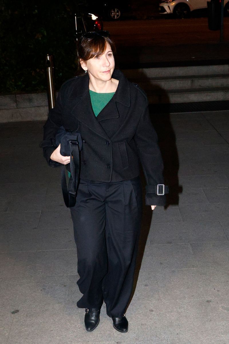 Malena Alterio en el tanatorio de su padre