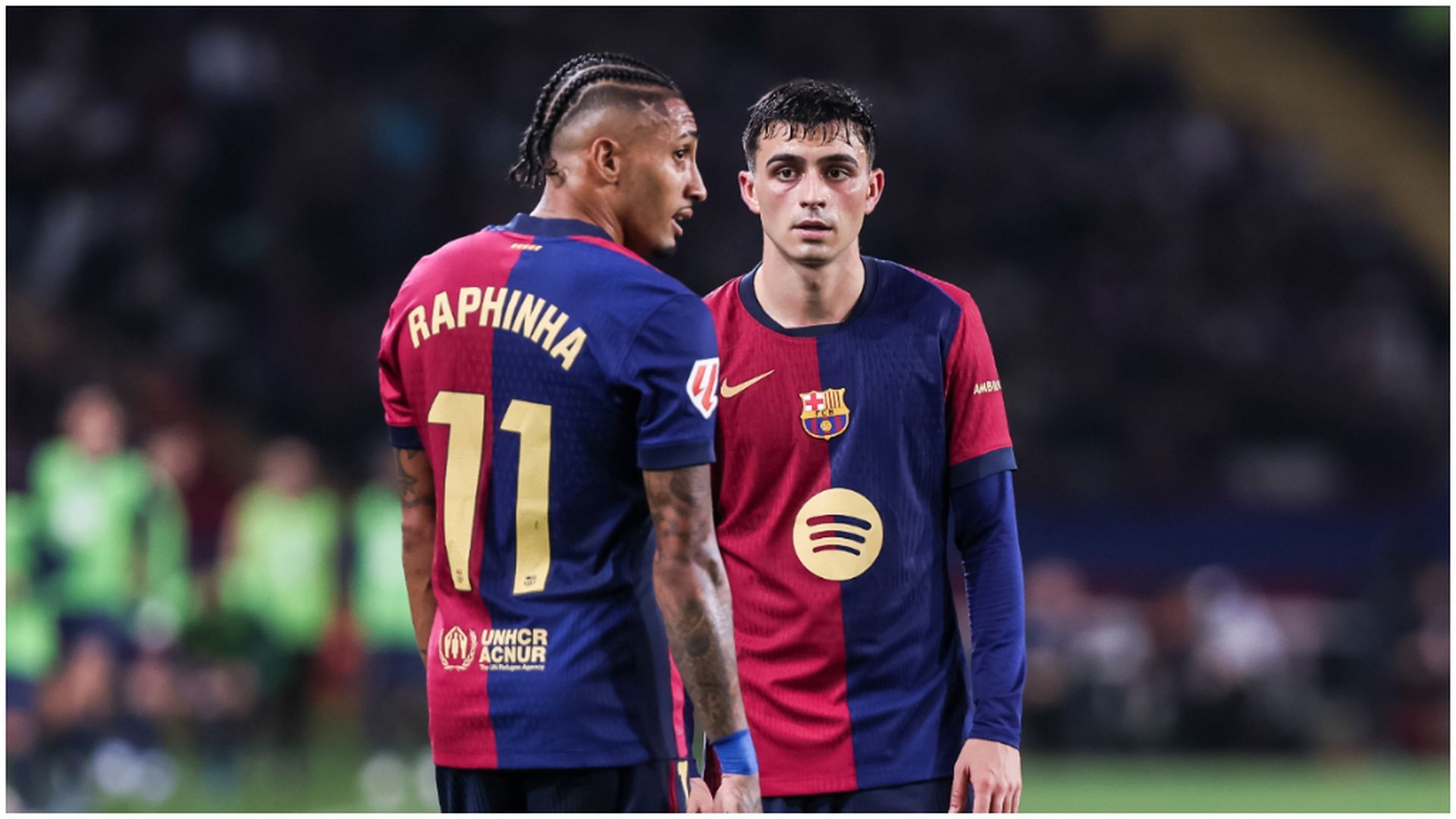 Pedri y Raphinha, en un partido con el FC Barcelona