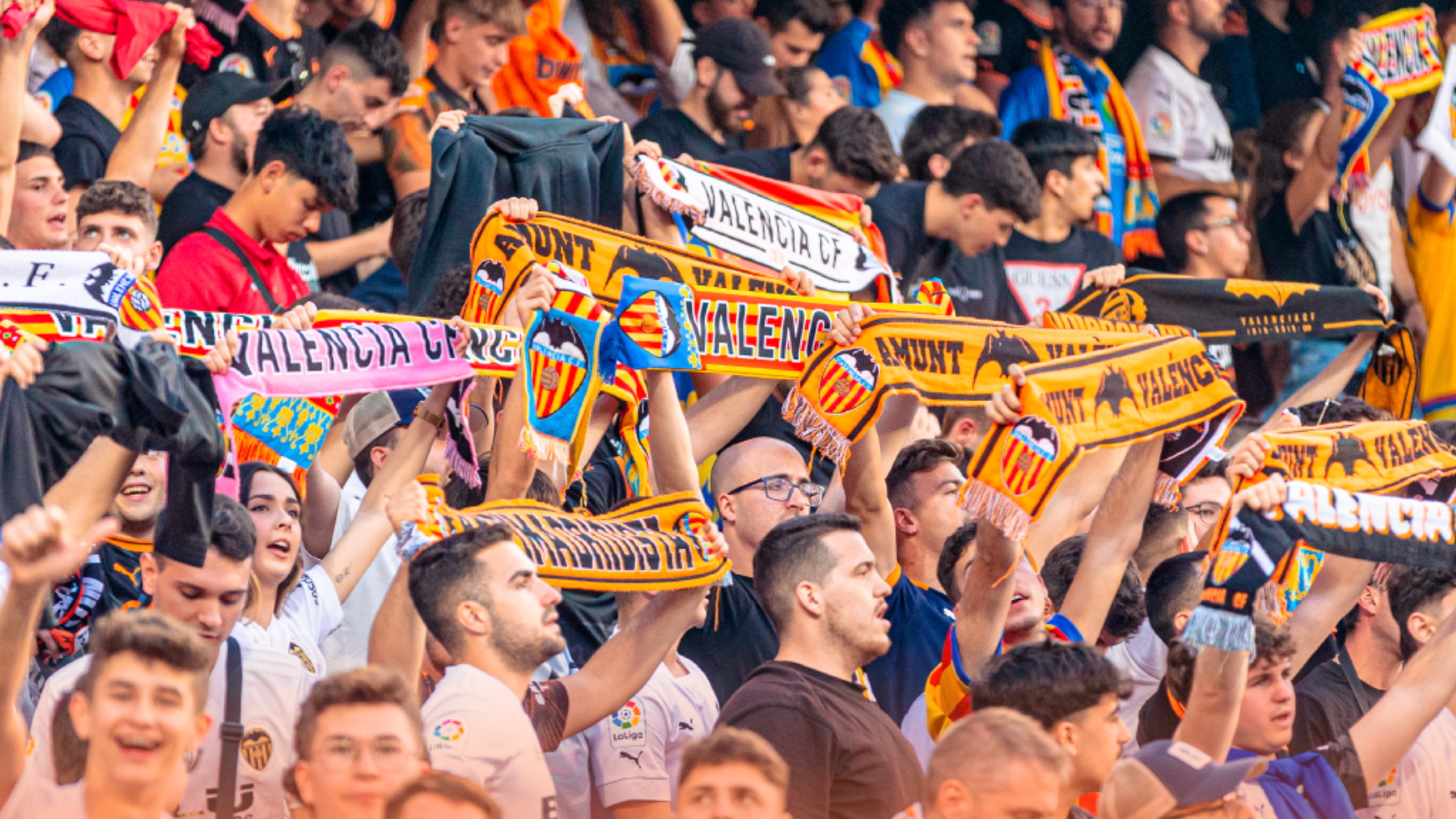 Afición del Valencia CF en Mestalla Afición del Valencia CF en Mestalla