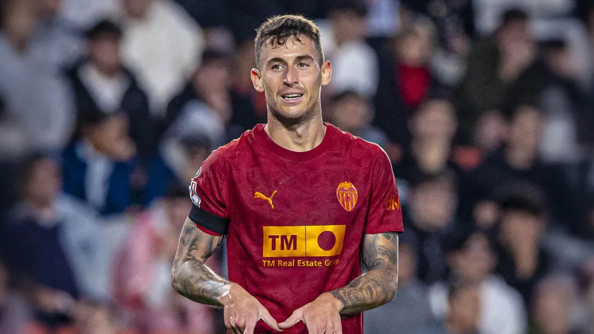 Dani Raba con el Valencia CF