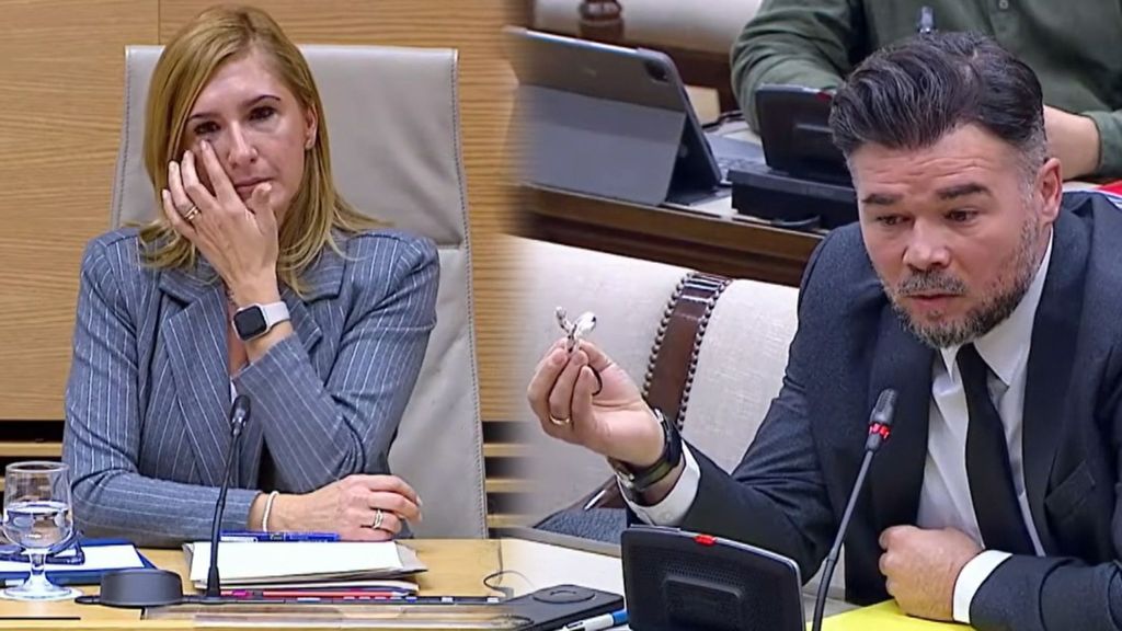 Gabriel Rufián hace llorar a Salomé Pradas la comisión de la DANA en el Congreso: "Le pido que retire que me falta corazón"