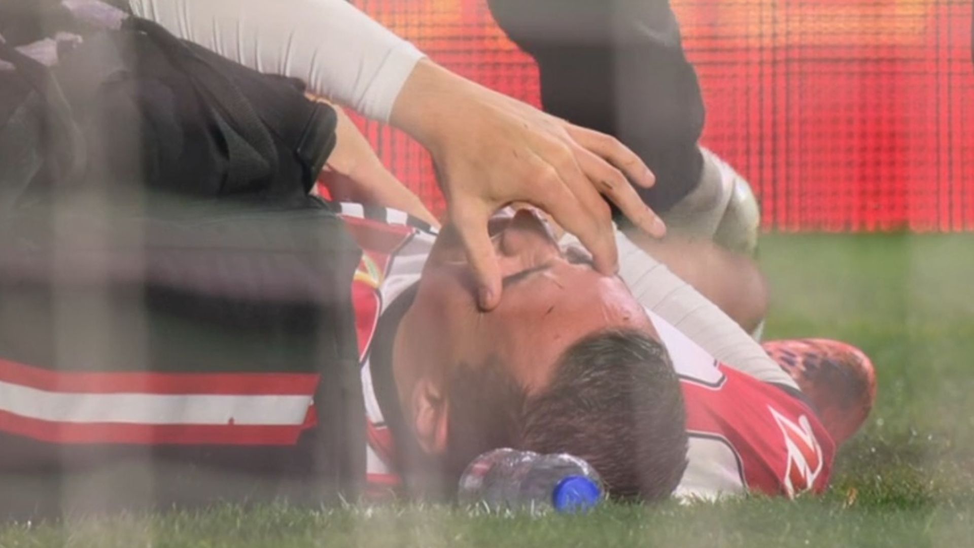 Jorge de Frutos llorando tras su lesión Jorge de Frutos llorando tras su lesión